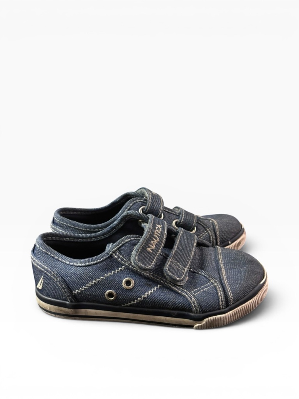 Nautica Kids Denim Blue Hook-and-Loop Sneakers